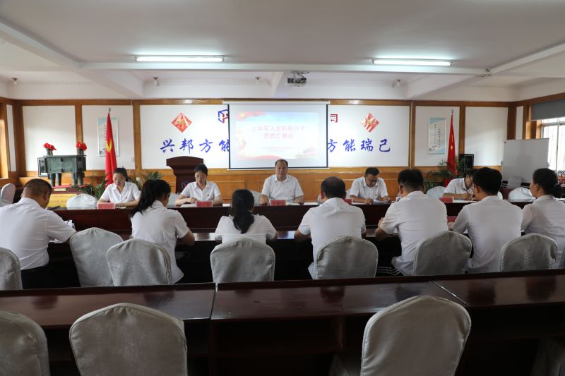 公司黨支部召開2021年上半年入黨積極分子思想?yún)R報(bào)會(huì)